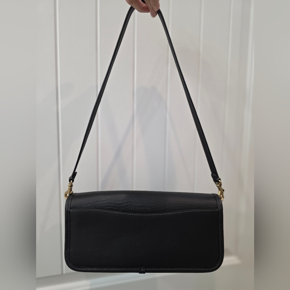 Coach Re-Edition "1974 The Dinky" Black Leather Shoulder Bag - Gorgeous - Picture 3 of 14